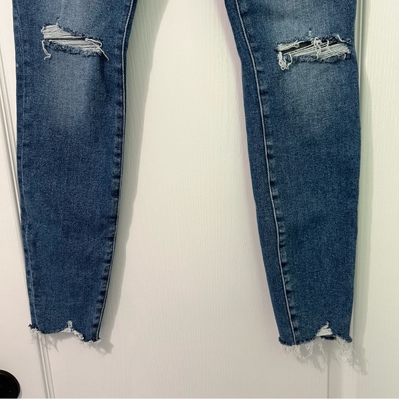 NWT Good American x ZARA Distressed High Rise Skinny Jeans - Picture 5 of 12
